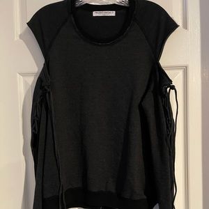 Project social medium sweatshirt cold shoulder. Gray.